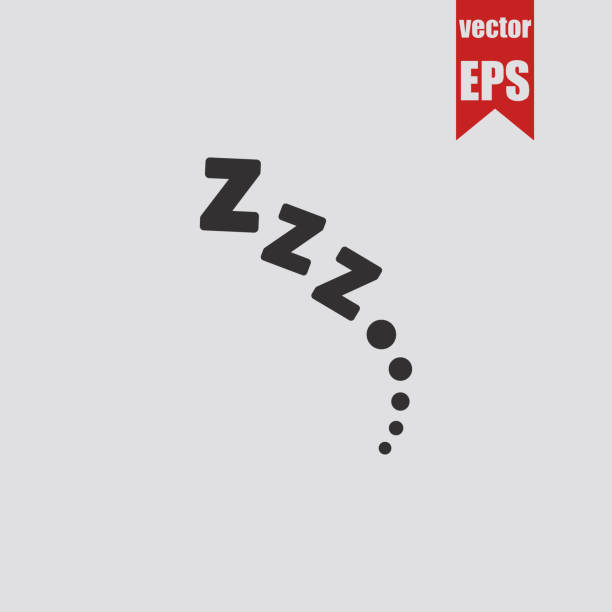 ilustraciones, imágenes clip art, dibujos animados e iconos de stock de icono de sueño zzz. ilustración de vector. - sleeping