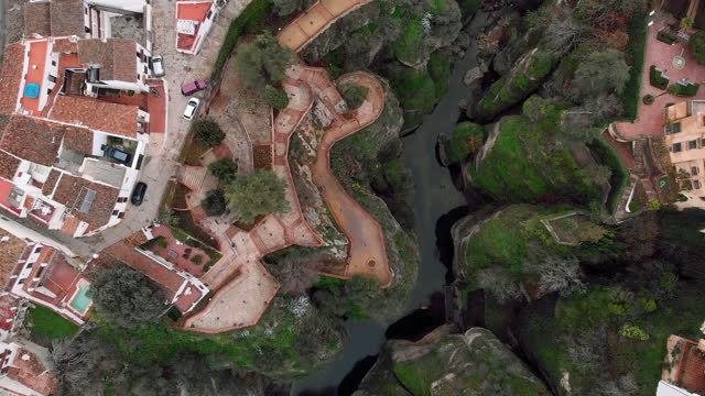 Aerial shot of breathtaking Ronda village. Spain