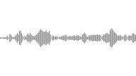 istock Audio waveform looping animation on a white background. Music, audio technology concept. 1369405197