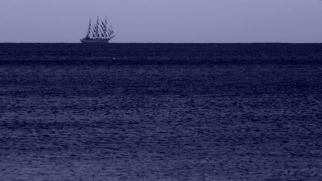 background - tall ship in the sea