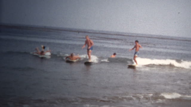(8mm Vintage) 1968 California Beach Surfing