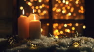 istock Christmas Or New Year Composition With Burning Candles 1070683532