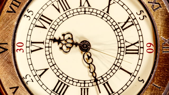 Close up on vintage clock