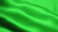 istock Colorful Blank Waving And Animated Cloth Flag Texture Green Background Loopable Stock Video - Suitable for Displacement Map Using - Satin Fabric Animation 1356834193