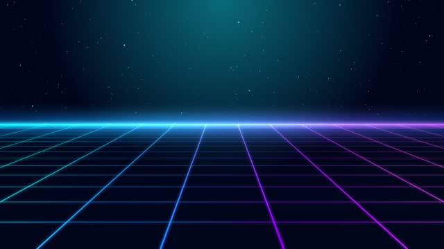 Computer graphics in the style of the 80s.