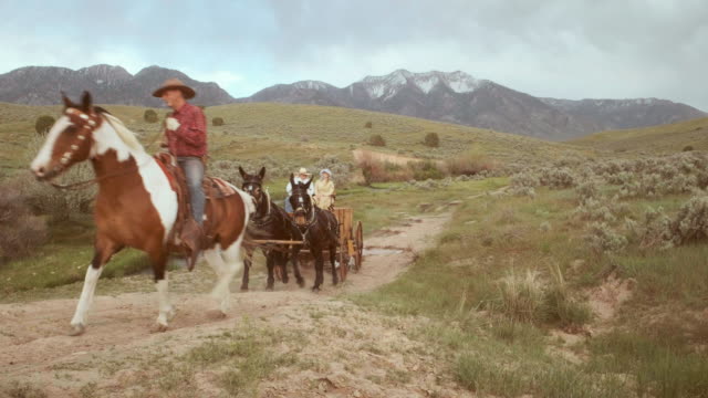 Cowboy Wagon on the Prairie