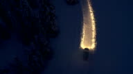 istock Driving On A Snowy Road At Night 480981063