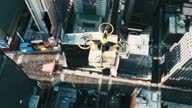 istock Drone is delivering the package above the city 1316508525