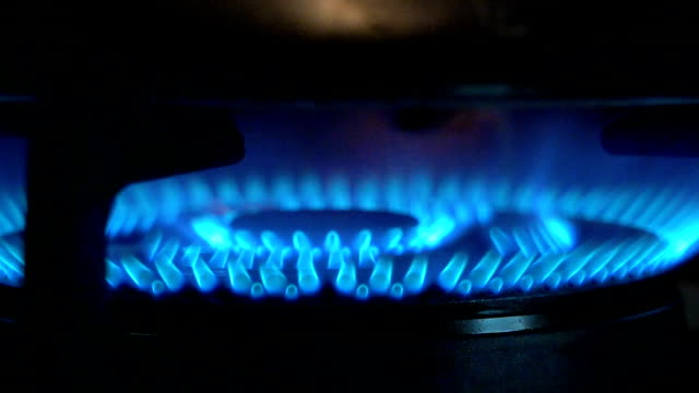 SLOW-MO Flame on gas burner.