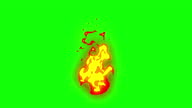 istock 4K Hand Drawn Cartoon Fire Animation, Green screen (Chroma key), 2D Anime, Manga, Flash FX, Comic Elements, Backgorund, Pre-rendered,  Just drop the clip straight into your Project, Ideal for Game Developers, Movies, Cartoons, Video-Music 1293921937