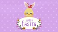 istock happy easter lettering with chick wearing ears rabbit 1391231006