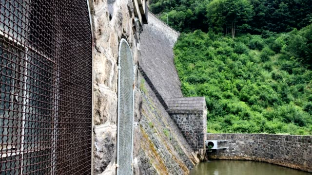 Historic German dam in South West Poland in Zagorze Slaskie near Swidnica city