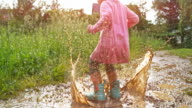 istock SLO MO Little girl jumping in a muddy puddle 998397098