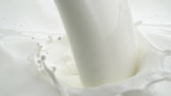 istock Pouring milk. Splash crown. 1180208265