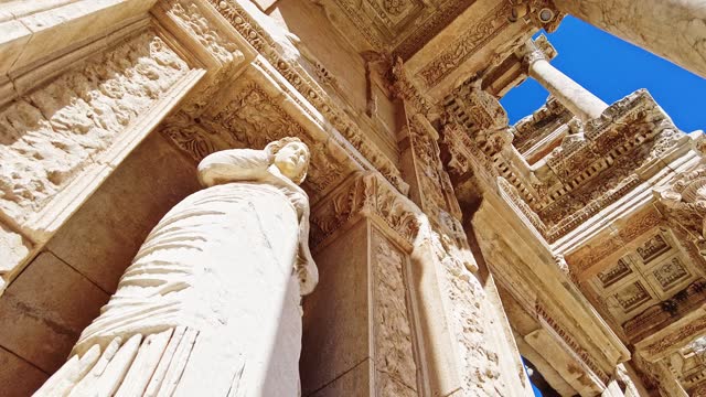 Roman ruin of the library of Celsus near Ephesus Turkey