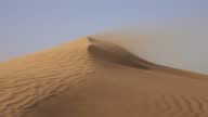 istock Sand blowing in sand dunes in wind, Sahara desert 1346340555