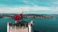 istock Turkish Flag in Bosphorus 1044417324
