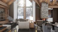 istock 4K video rendering of cozy living room 1356919684