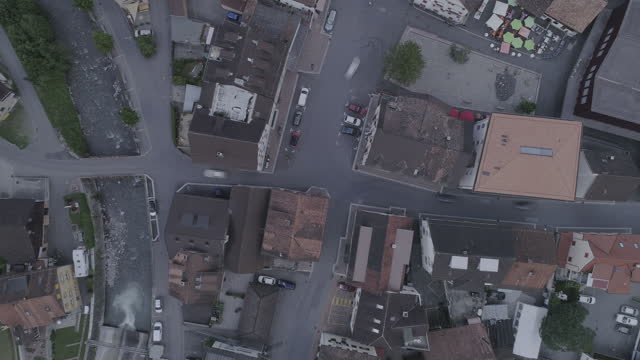 Village Intersection Top Down (Drone Point of View)